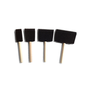 Wood Handle Foam Brush Set