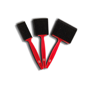 Plastic Handle Foam Brush Set